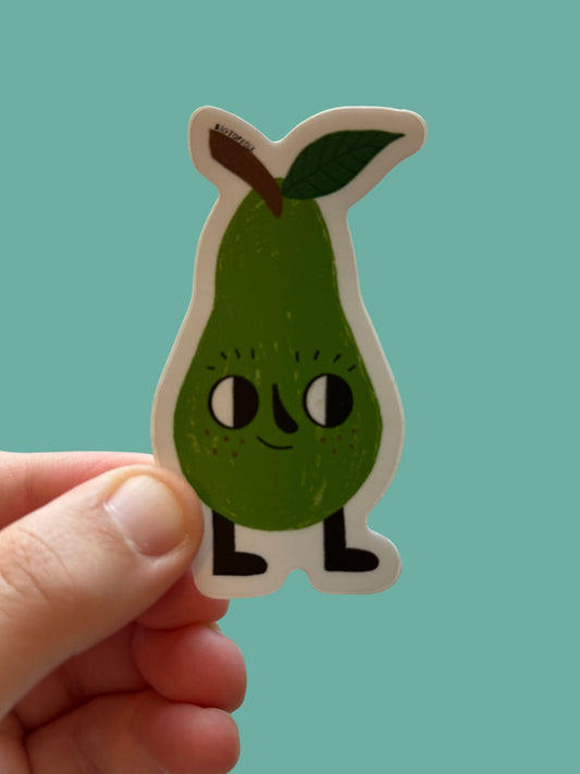Walking Pear Sticker
