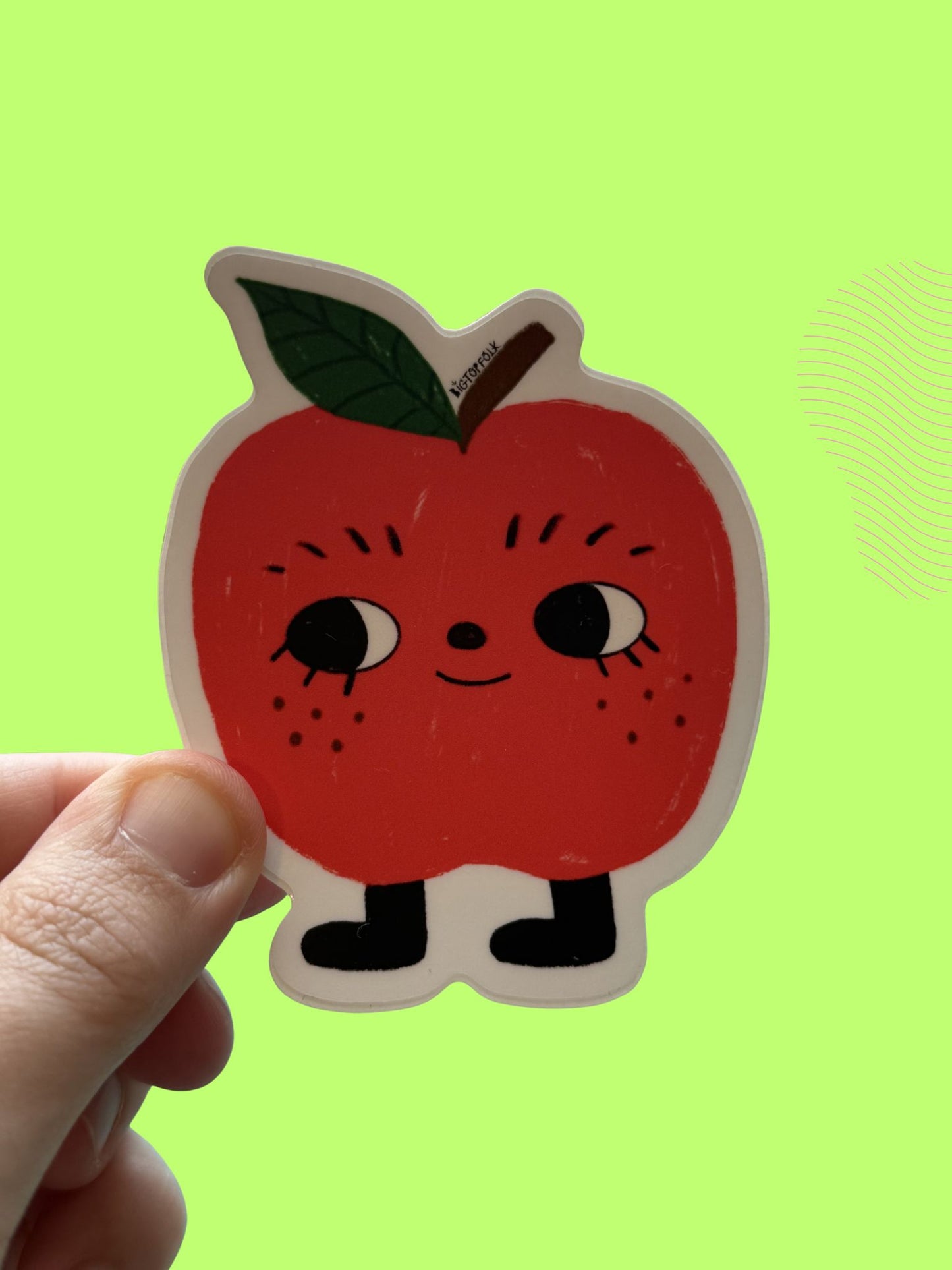 Walking Apple Sticker