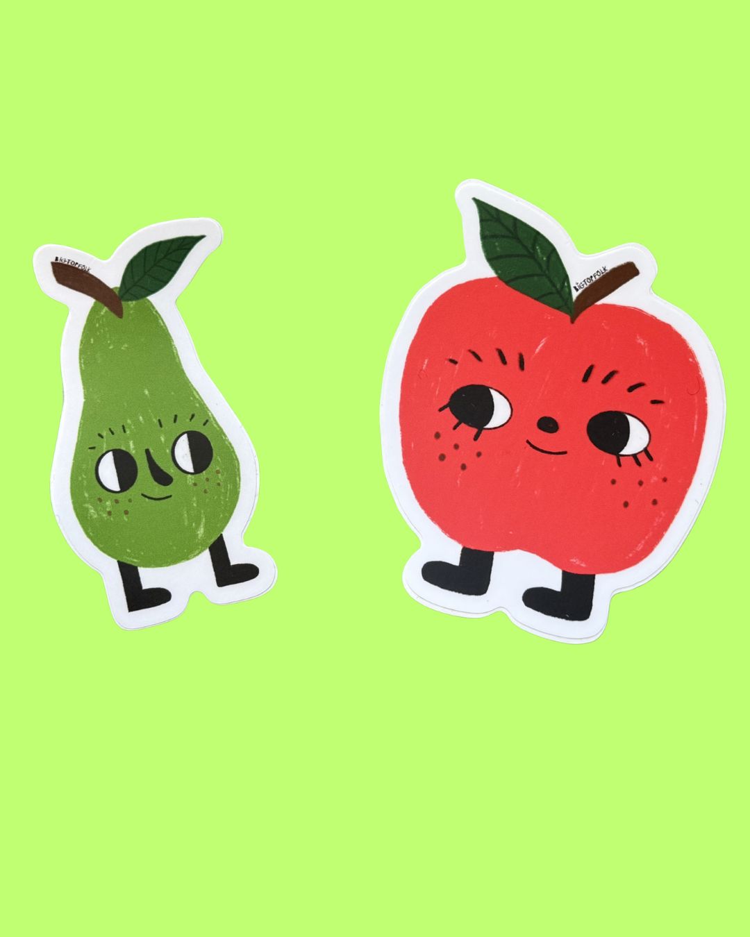 Walking Apple Sticker
